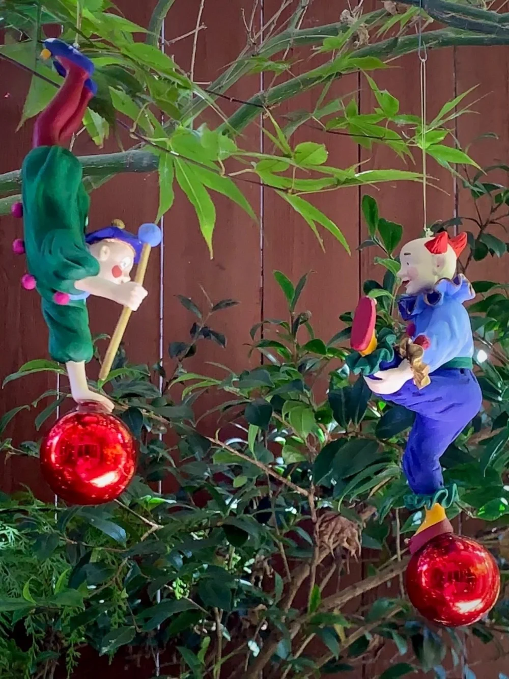 Hand-painted folk art ornament • Lightweight, carved-style construction